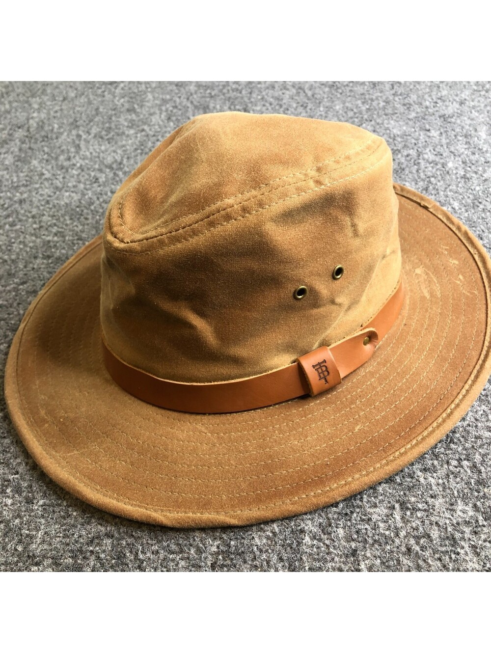 Tom Beckbe Field Hat Size Small Waxed Canvas Tobacco Brown Made In USA Alabama